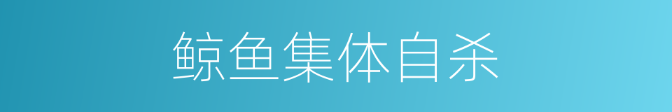 鲸鱼集体自杀的同义词