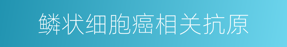 鳞状细胞癌相关抗原的同义词