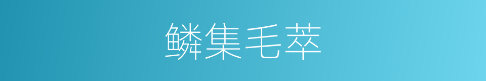 鳞集毛萃的意思