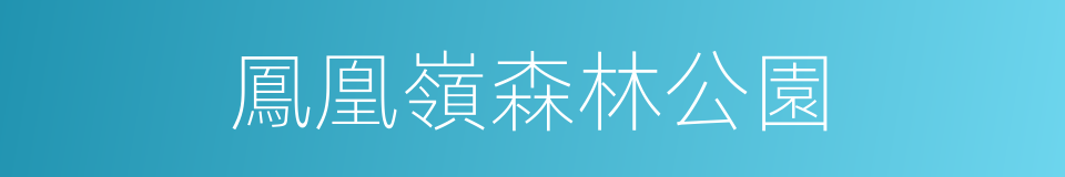 鳳凰嶺森林公園的同義詞