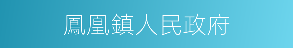 鳳凰鎮人民政府的同義詞