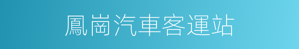 鳳崗汽車客運站的同義詞