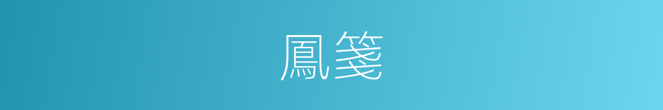 鳳箋的意思