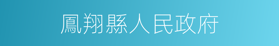 鳳翔縣人民政府的同義詞