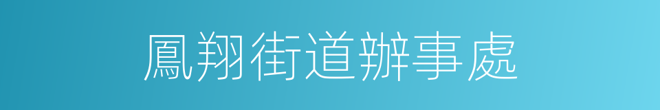 鳳翔街道辦事處的同義詞