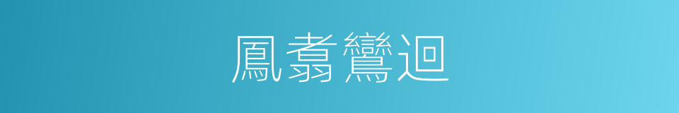 鳳翥鸞迴的同義詞