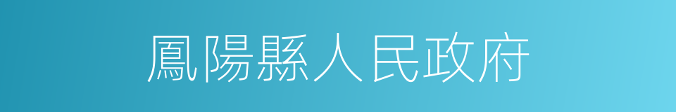 鳳陽縣人民政府的同義詞