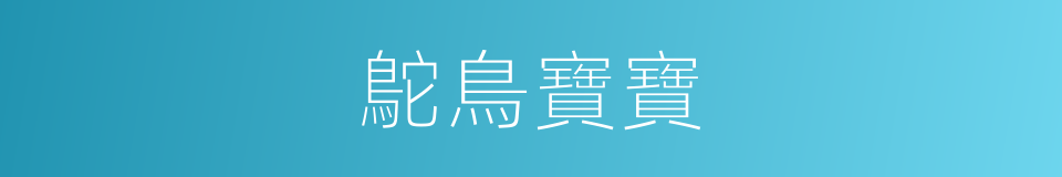 鴕鳥寶寶的同義詞