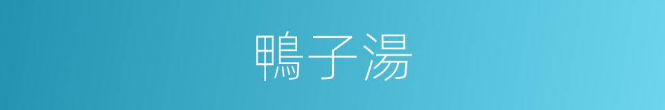 鴨子湯的同義詞