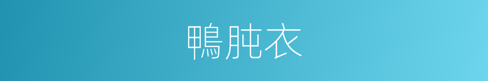 鴨肫衣的同義詞