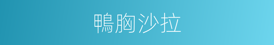 鴨胸沙拉的同義詞