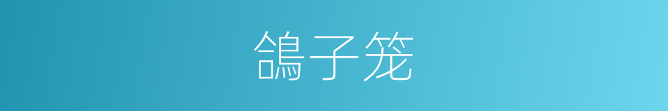 鴿子笼的同義詞