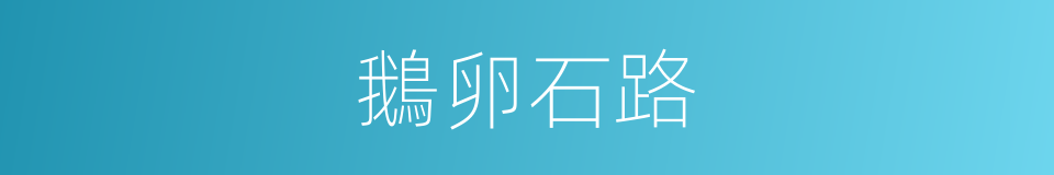 鵝卵石路的同義詞