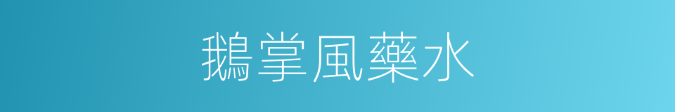 鵝掌風藥水的同義詞