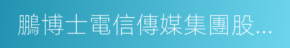 鵬博士電信傳媒集團股份有限公司的同義詞