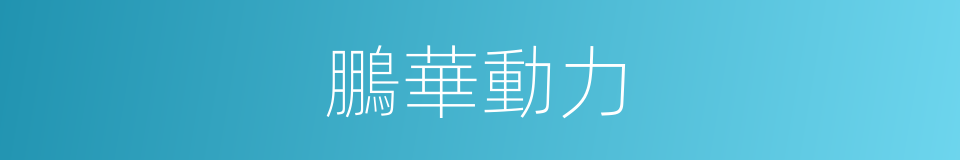 鵬華動力的同義詞