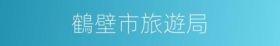 鶴壁市旅遊局的同義詞