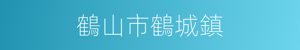 鶴山市鶴城鎮的同義詞