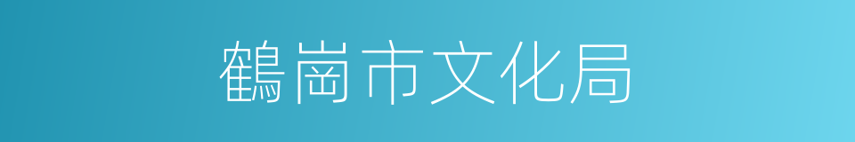鶴崗市文化局的同義詞