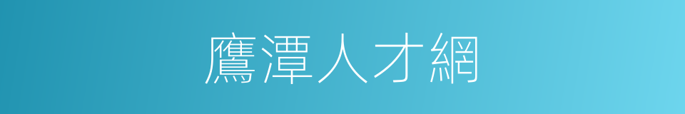 鷹潭人才網的同義詞