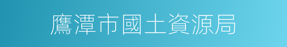 鷹潭市國土資源局的同義詞