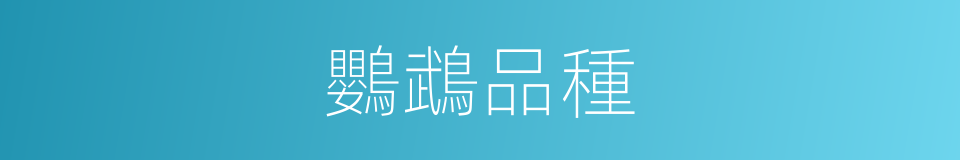 鸚鵡品種的同義詞