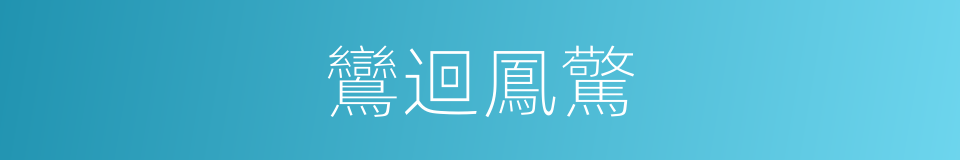 鸞迴鳳驚的意思