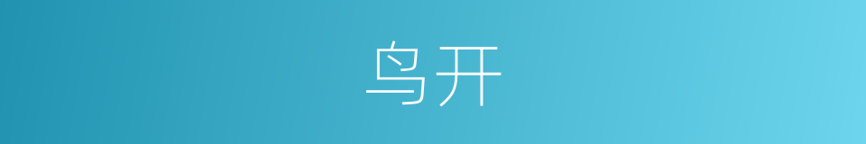 鸟开的同义词