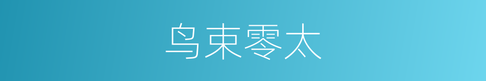 鸟束零太的同义词