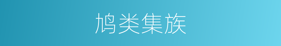 鸠类集族的意思