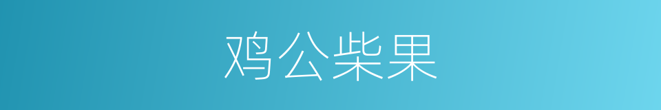 鸡公柴果的同义词