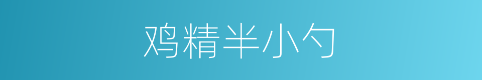 鸡精半小勺的同义词