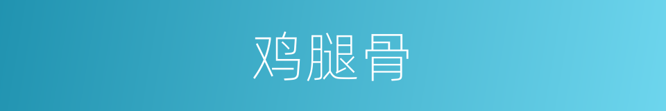 鸡腿骨的同义词