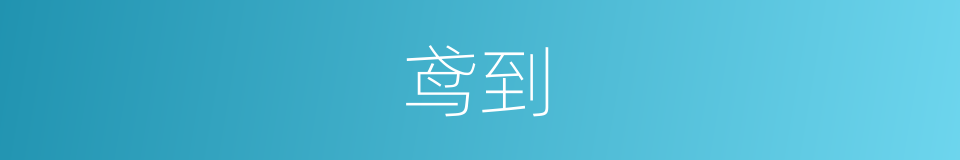 鸢到的同义词
