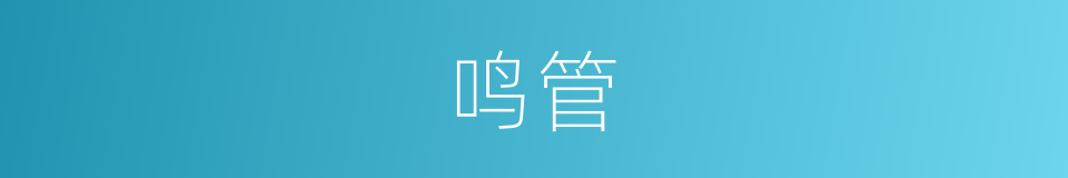 鸣管的意思