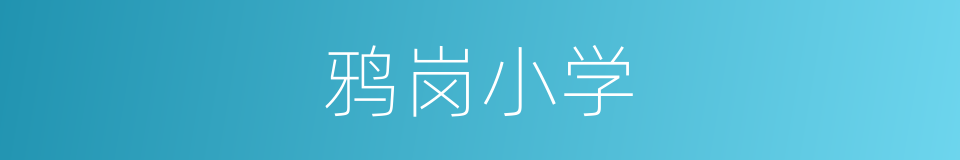 鸦岗小学的同义词