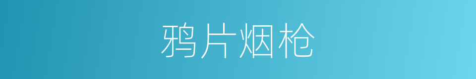 鸦片烟枪的同义词