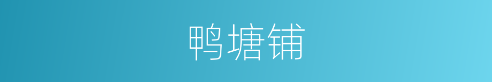 鸭塘铺的同义词