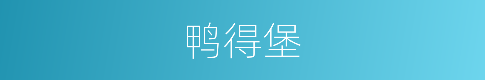 鸭得堡的同义词