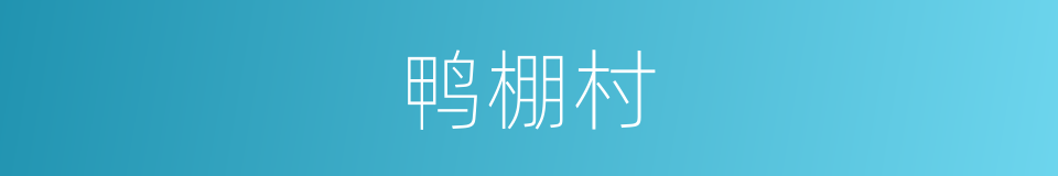 鸭棚村的同义词