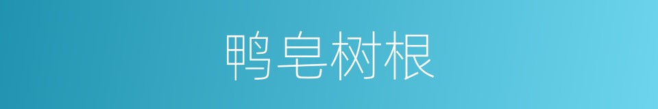鸭皂树根的同义词