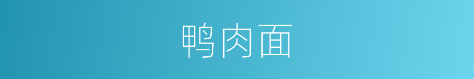 鸭肉面的同义词