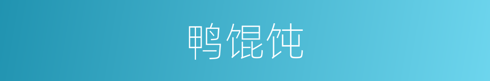 鸭馄饨的意思