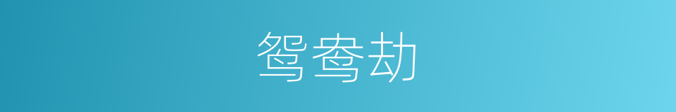 鸳鸯劫的同义词