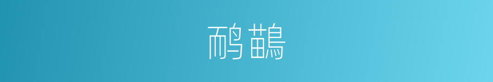 鸸鶓的意思