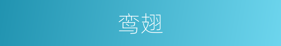 鸾翅的意思