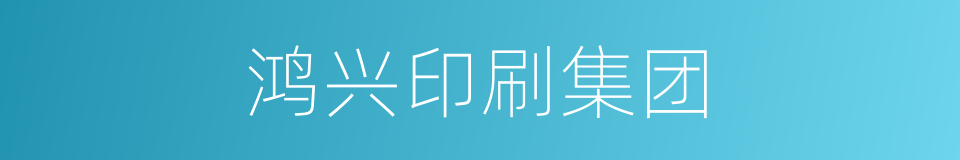 鸿兴印刷集团的同义词