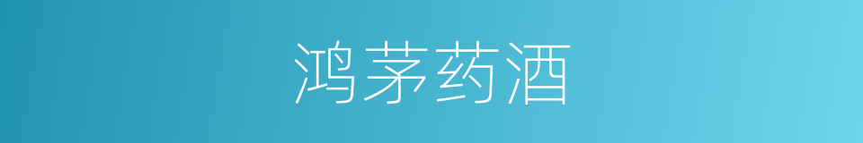 鸿茅药酒的同义词