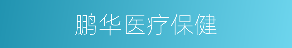 鹏华医疗保健的同义词