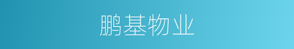 鹏基物业的同义词